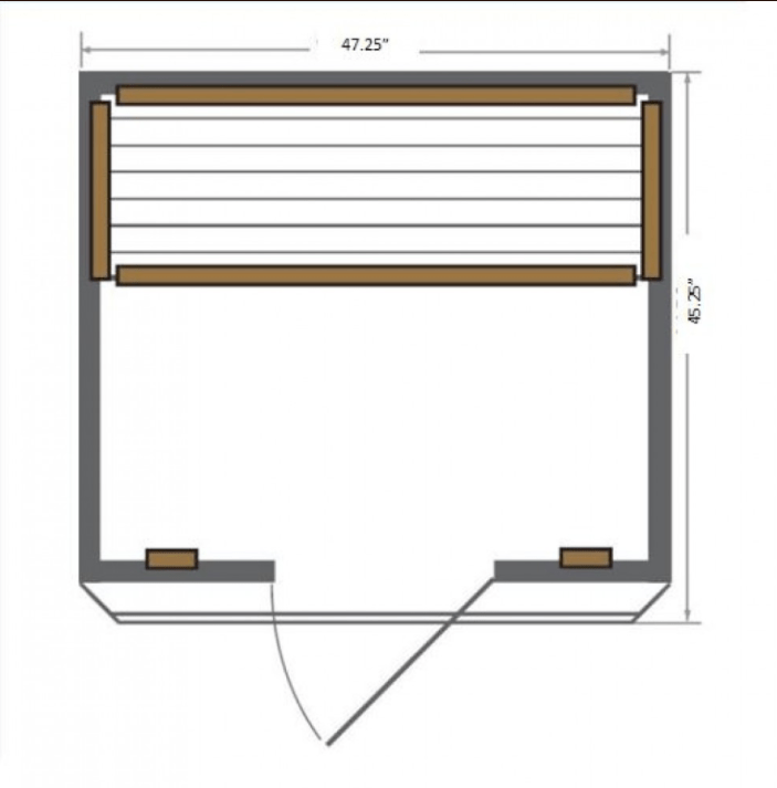 SunRay HL200K Sierra Sierra Indoor 2-Person Infrared Sauna - with Cedar wood, Carbon Heaters