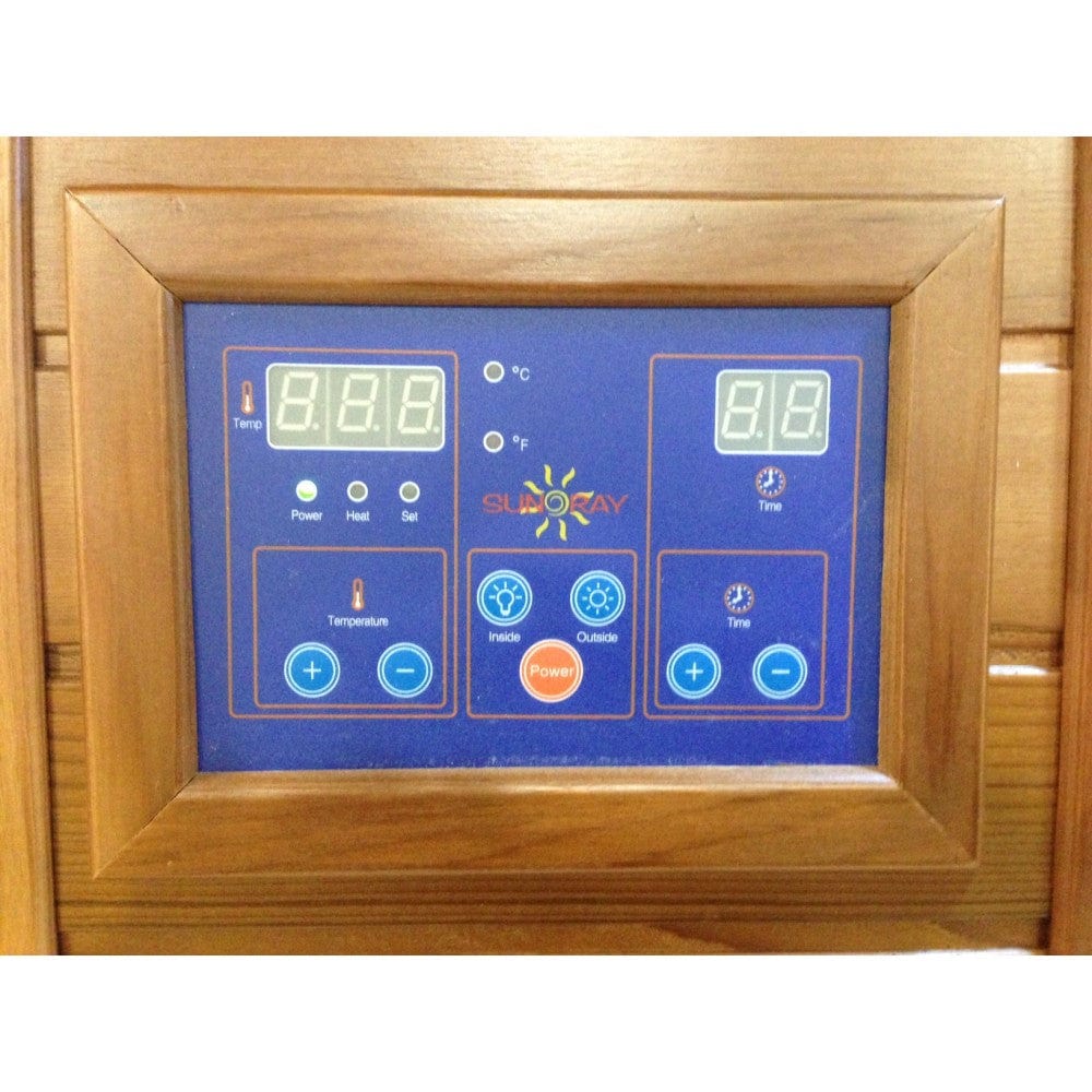 SunRay HL200K1 Cordova Cordova Indoor 2-Person Cedar Sauna - with Vertical Carbon Heater Panels