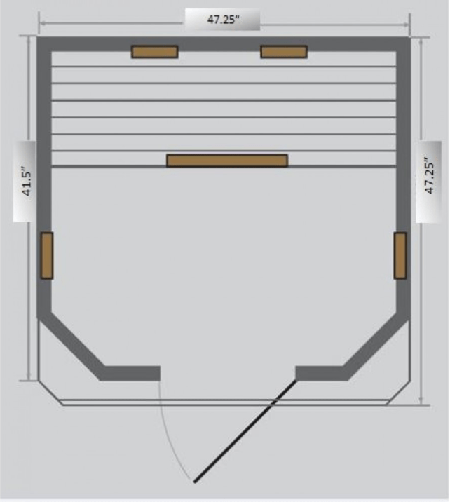 SunRay HL200W Heathrow Heathrow Indoor 2-Person Infrared Sauna - with Ceramic Heaters