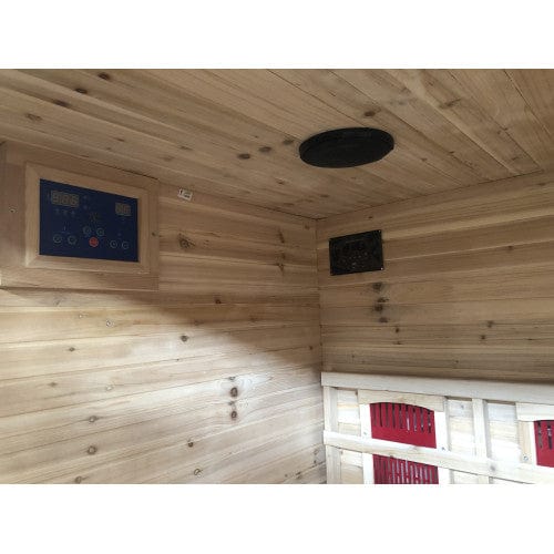 SunRay Sauna HL200D3 Burlington Burlington 2-Person Outdoor Infrared Sauna with Shingled Roof