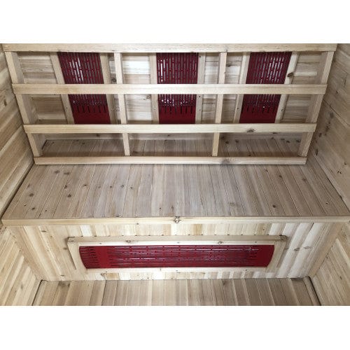 SunRay Sauna HL200D3 Burlington Burlington 2-Person Outdoor Infrared Sauna with Shingled Roof