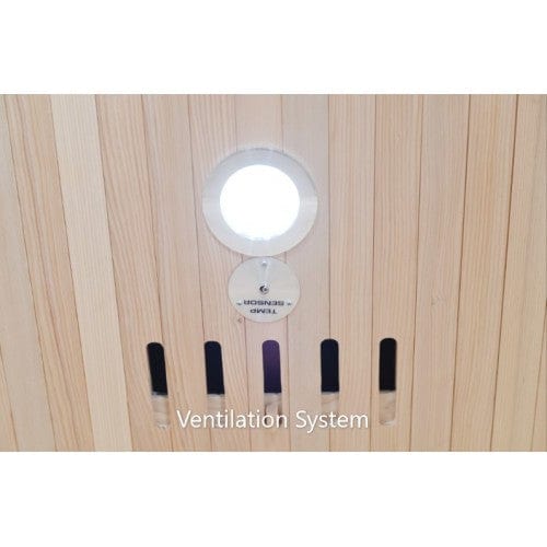 SunRay Sauna HL200D3 Burlington Burlington 2-Person Outdoor Infrared Sauna with Shingled Roof