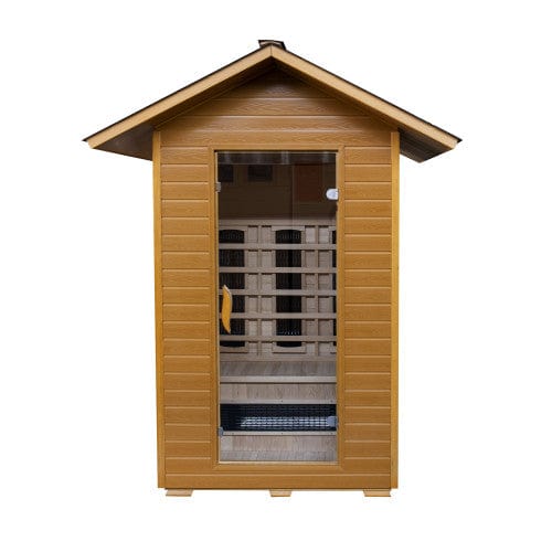 SunRay Sauna HL200D3 Burlington Burlington 2-Person Outdoor Infrared Sauna with Shingled Roof