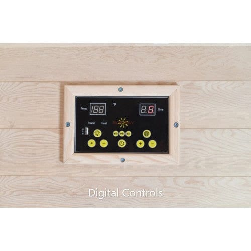 SunRay Sauna HL200D3 Burlington Burlington 2-Person Outdoor Infrared Sauna with Shingled Roof