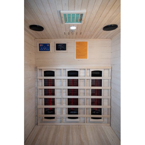SunRay Sauna HL200D3 Burlington Burlington 2-Person Outdoor Infrared Sauna with Shingled Roof
