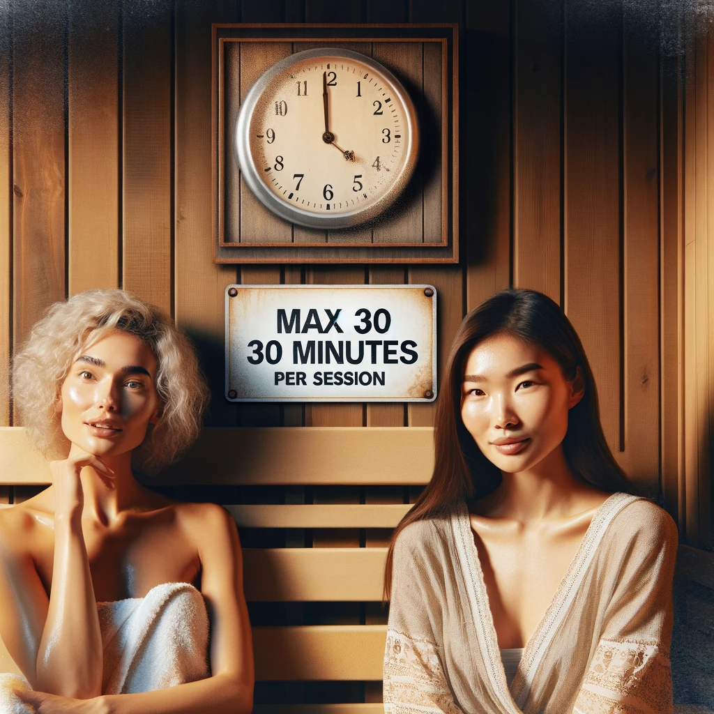 How long can I safely stay in a sauna?