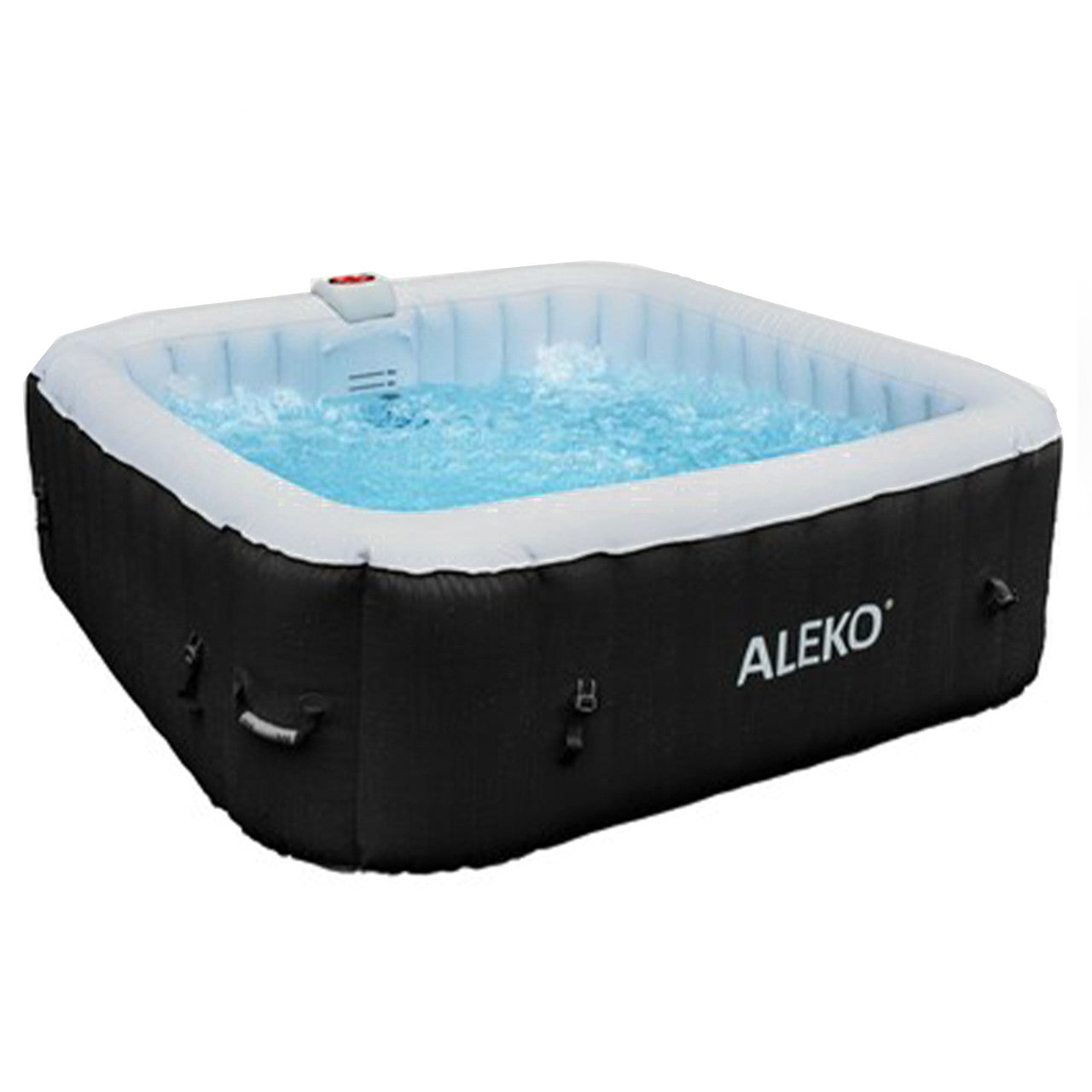 Inflatable Jetted 6-Person Square Hot Tub & Cover - 265 gal