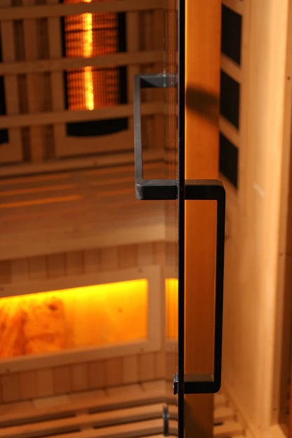 Golden Designs "Reserve Edition" 4 Person Indoor Full Spectrum Sauna with Himalayan Salt Bar
