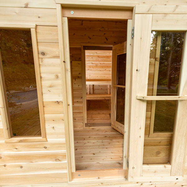 CT Georgian Cabin Sauna w/ Changeroom, Electric Heating option & Accessories