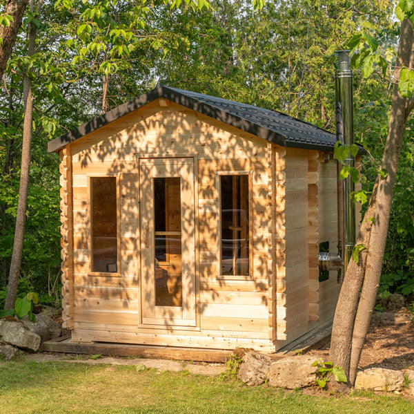 CT Georgian Cabin Sauna w/ Changeroom, Wood Burning stove & Accessories