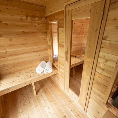 CT Georgian Cabin Sauna w/ Changeroom, Wood Burning stove & Accessories