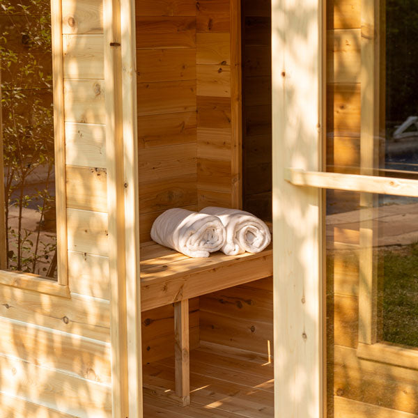 CT Georgian Cabin Sauna w/ Changeroom, Wood Burning stove & Accessories