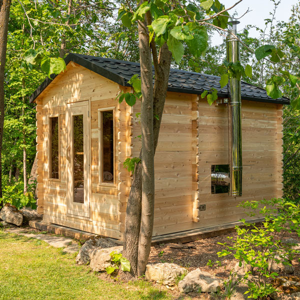 CT Georgian Cabin Sauna w/ Changeroom, Wood Burning stove & Accessories