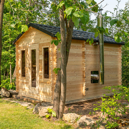 CT Georgian Cabin Sauna w/ Changeroom, Wood Burning stove & Accessories
