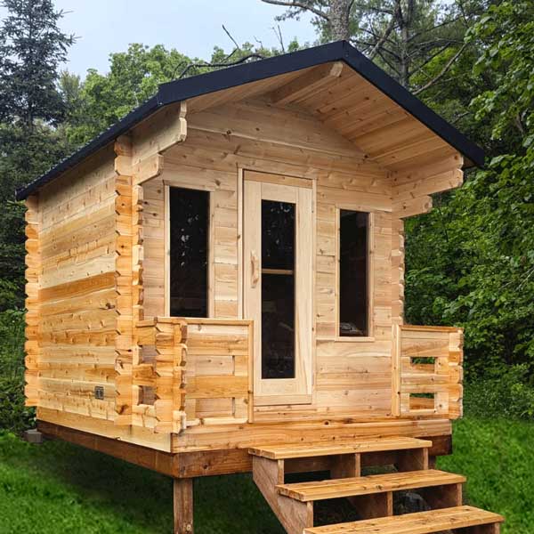 CT Georgian Cabin Sauna with Porch, Electric Heating option and Accessories