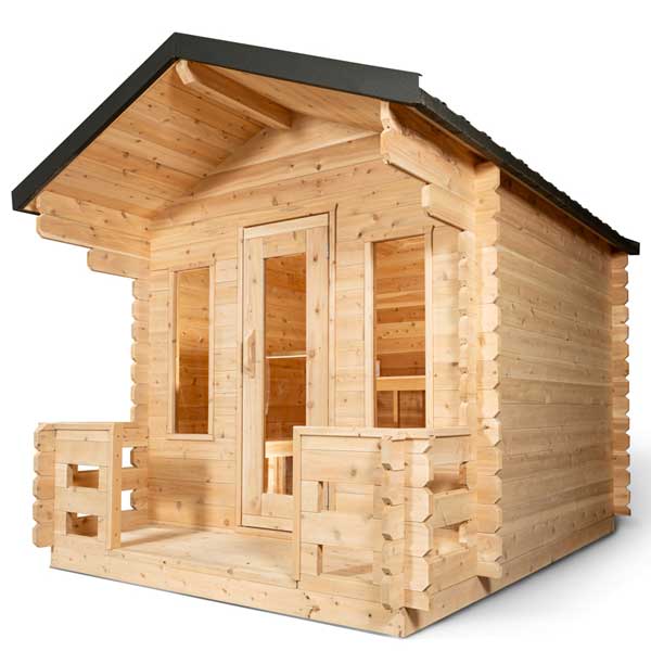 CT Georgian Cabin Sauna with Porch, Electric Heating option and Accessories