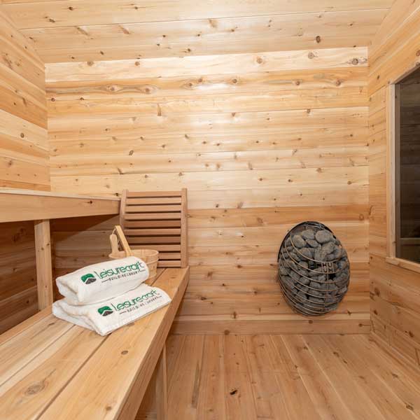 CT Georgian Cabin Sauna w/ Changeroom, Electric Heating option & Accessories