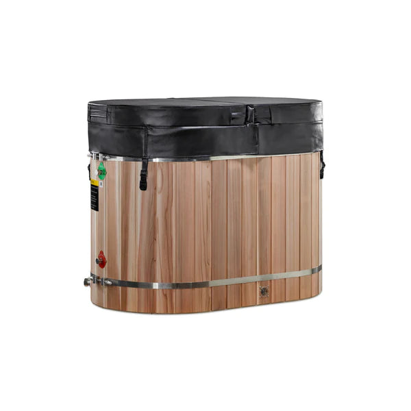 DCT Oval Barrel Tub Cold Plunge (50-P) Pacific Cedar - 3/4 IN-OUT without Motor