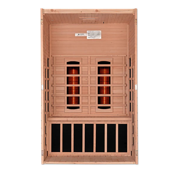 Dynamic "Serena" 2 Person Full Spectrum Near Zero EMF FAR-IR Canadian Hemlock Sauna