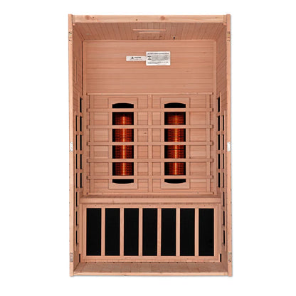 Dynamic "Serena" 2 Person Full Spectrum Near Zero EMF FAR-IR Canadian Hemlock Sauna