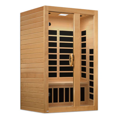 Dynamic "Serena" 2 Person Indoor Ultra Low EMF FAR IR Canadian Hemlock Sauna