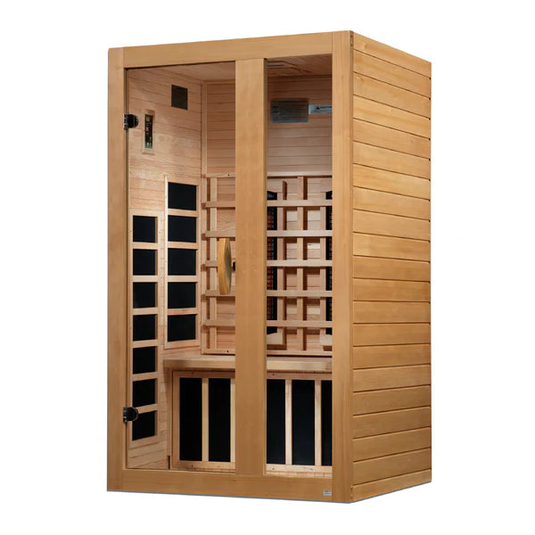Dynamic "Serena" 2 Person Full Spectrum Near Zero EMF FAR-IR Canadian Hemlock Sauna
