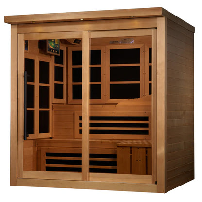 Golden Designs "Near Zero EMF Edition" 6 Person Indoor Far Infrared Sauna