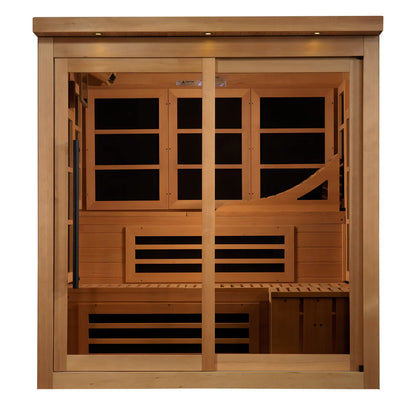 Golden Designs "Near Zero EMF Edition" 6 Person Indoor Far Infrared Sauna
