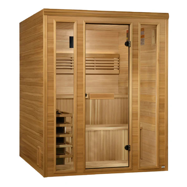 2025 Golden Designs "Engelberg" 4–6 Person Traditional Steam Sauna – Pacific Clear Cedar
