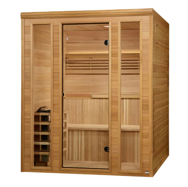 2025 Golden Designs "Engelberg" 4–6 Person Traditional Steam Sauna – Pacific Clear Cedar
