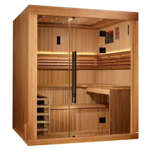 Golden Designs 2025 updated "Osla Edition" 6 Person Traditional Sauna