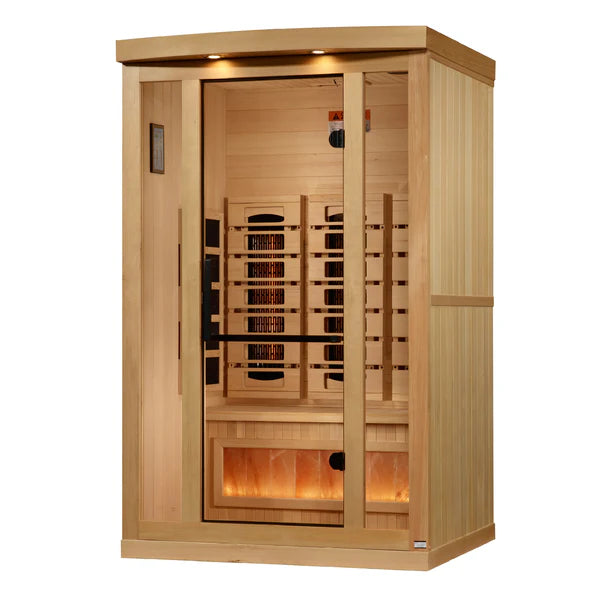 Golden Designs"Reserve Edition" 2 Person Full Spectrum Sauna with Himalayan Salt Bar