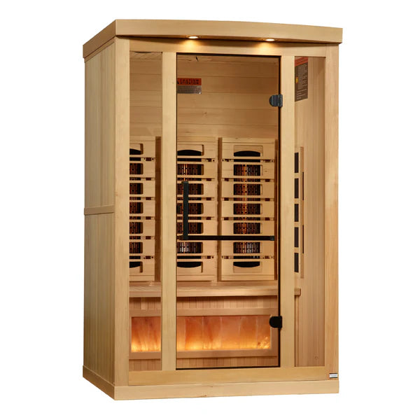 Golden Designs"Reserve Edition" 2 Person Full Spectrum Sauna with Himalayan Salt Bar