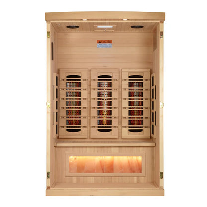 Golden Designs"Reserve Edition" 2 Person Full Spectrum Sauna with Himalayan Salt Bar