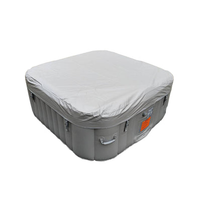 Inflatable Jetted 6-Person Square Hot Tub & Cover - 265 gal