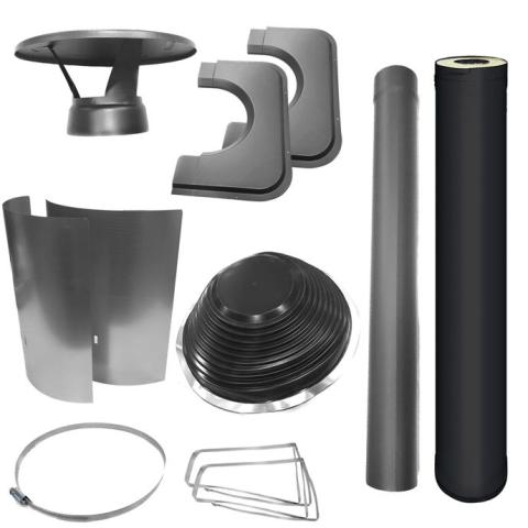 Harvia Black Steel Chimney Assembly Kit