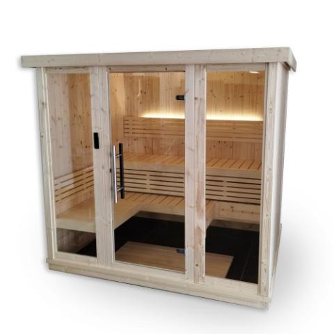 SaunaLife XPERIENCE Series X7 Indoor 6-Person Sauna w/LED Lights