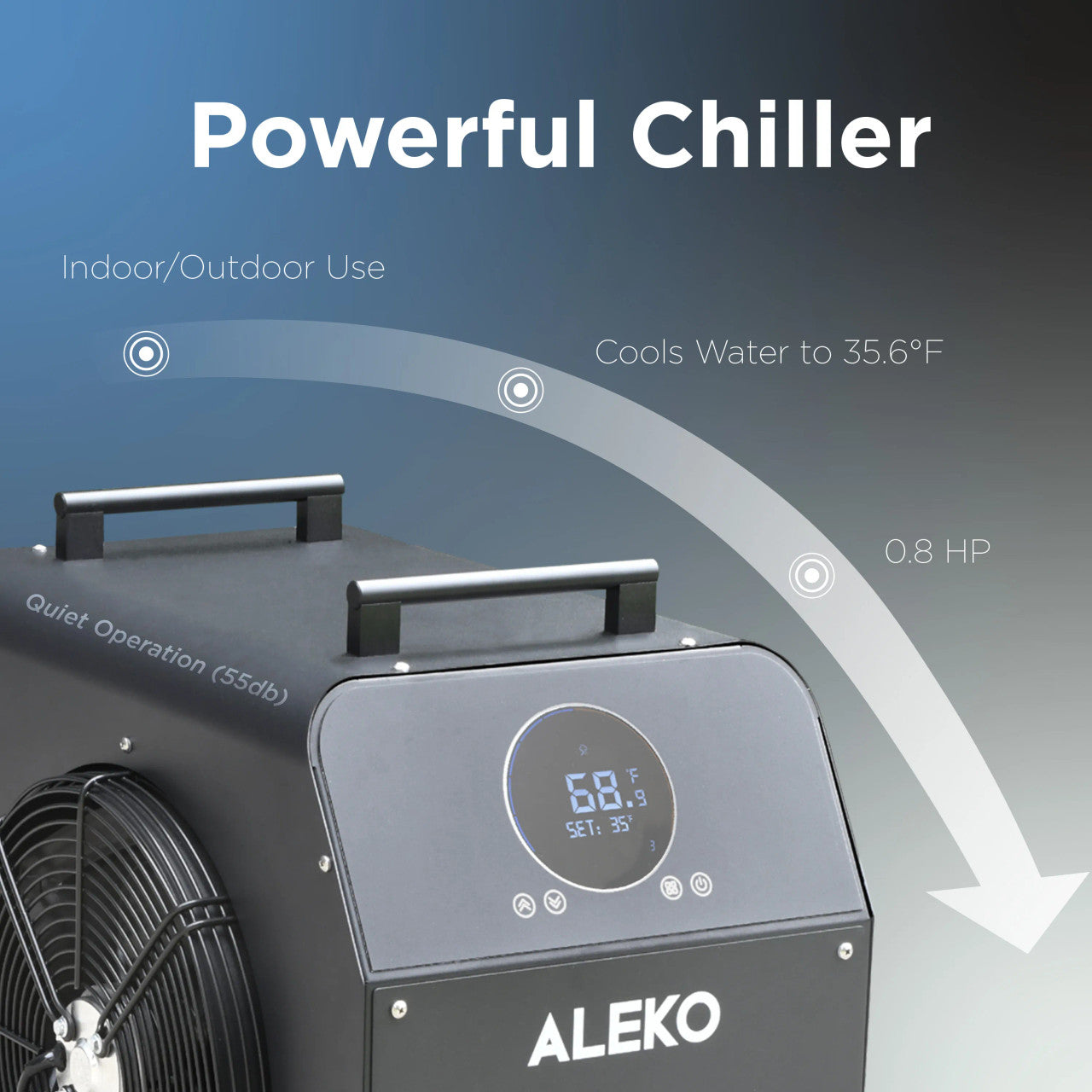 Aleko Arctica Inflatable Cold Plunge and 0.8 Chiller Kit