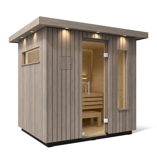 Kohler C2 3 Person outdoor Sauna Kit w/ 2 exterior wood options