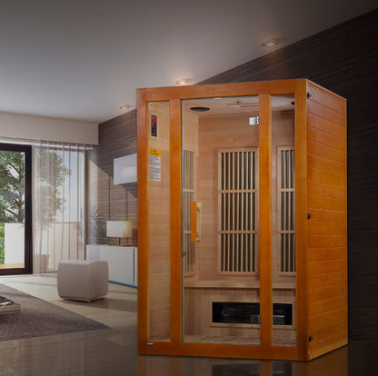Maxxus "Aspen" Dual Tech 2 Person Low EMF FAR Infrared Sauna (Canadian Hemlock)
