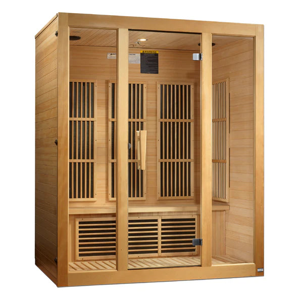 Maxxus "Bellevue" 3 Person Near Zero EMF FAR-IR Canadian Hemlock Sauna