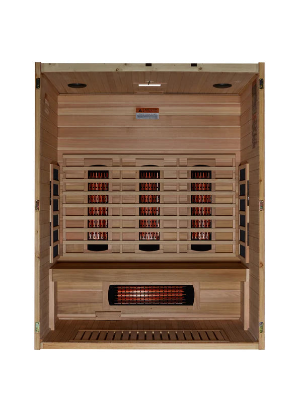 Maxxus "S-Line" Yoga — 3 Person Canadian Hemlock Full-Spectrum FAR-IR Sauna