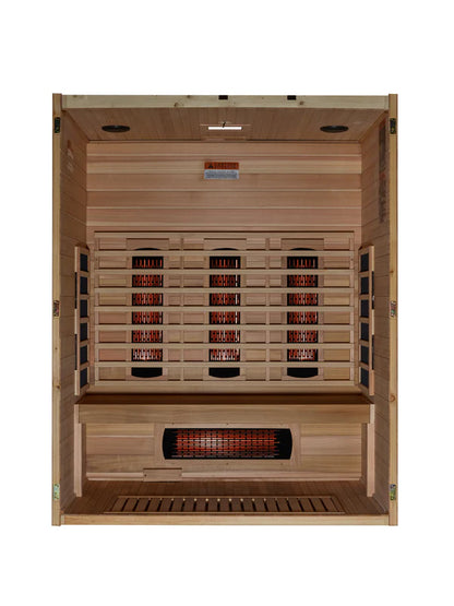 Maxxus "S-Line" Yoga — 3 Person Canadian Hemlock Full-Spectrum FAR-IR Sauna