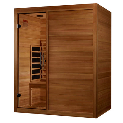 Maxxus "S-Line" Yoga — 3 Person Canadian Hemlock Full-Spectrum FAR-IR Sauna