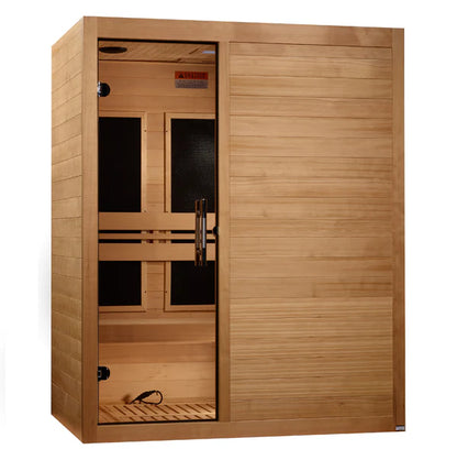 Maxxus "S-Line" Yoga 3 Person Ultra Low EMF FAR-IR Canadian Hemlock Sauna