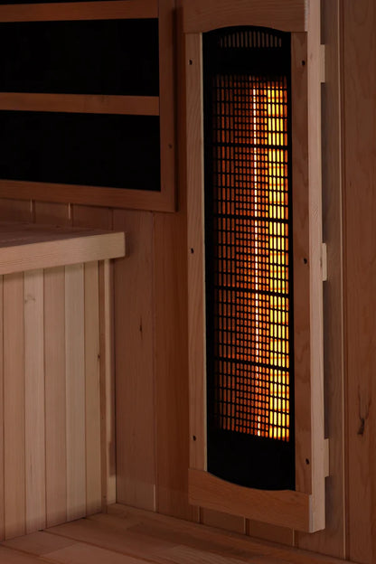 Golden Designs "Reserve Edition" 4 Person Indoor Full Spectrum Sauna with Himalayan Salt Bar