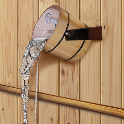 Aleko KDS07-AP Pine Wood Sauna Shower Bucket