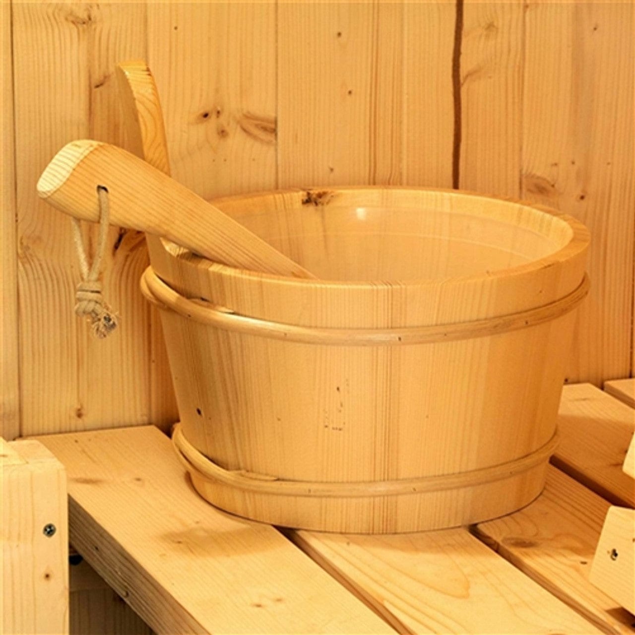 Aleko SB4PINE-AP Outdoor / Indoor White Pine 4-Person Barrel Sauna - with Bitumen Shingle Roofing