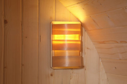 Aleko SEA5JIU-AP Canadian Hemlock Luxury Indoor Wet/Dry 5-6 Person Sauna with LED Lights