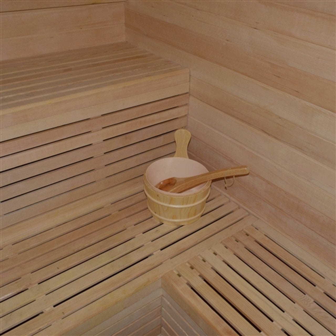 Aleko STO6VAASA-AP Canadian Hemlock Outdoor / Indoor Wet / Dry 6-Person Sauna